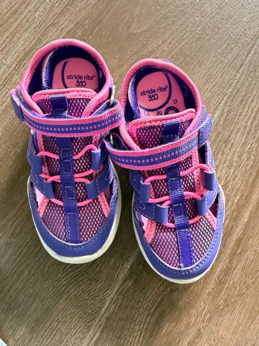Stride Rite 360 Flynn Toddler Sandals Size 9M Pink Purple
